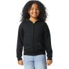 Gildan Kids’ Full Zip Hoodie Sweatshirt, Style G18600B(Black)