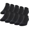 Gildan Men’s Active Cotton No Show Socks (10-Pack)(Black)