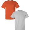 Gildan Mens DryBlend Workwear T-Shirts with Pocket, 2-Pack((1) Orange + (1) Sport Grey)