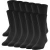 Gildan Men’s Performance Crew Socks, 12 Pairs(Black)