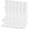 Gildan Men’s Performance Crew Socks, 12 Pairs(White)