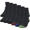 Gildan Men’s Polyester Half Cushion Ankle Socks, 12-Pairs(Assorted)