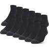 Gildan Men’s Polyester Half Cushion Low Cut Socks, 12-pack(Black)