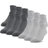 Gildan Men’s Polyester Half Cushion Low Cut Socks, 12-pack(Grey)