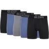 Gildan Men’s Underwear Cotton Stretch Boxer Briefs, Multipack(Black Soot  Slate Blue  Grey Flannel (5-pack))