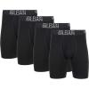 Gildan Men’s Underwear Cotton Stretch Boxer Briefs, Multipack(Black Soot (4-pack  Long Leg))