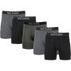 Gildan Men’s Underwear Cotton Stretch Boxer Briefs, Multipack(Blk/Heather Dark Grey/Green Midnight (5-pack  Regular Leg))