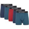 Gildan Men’s Underwear Cotton Stretch Boxer Briefs, Multipack(Blue Cove/Hawaiian Blue/Heather Red Mark (5-pack  Regular Leg))