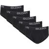 Gildan Men’s Underwear Cotton Stretch Briefs, 5-Pack(Black Soot (5-pack))