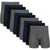 Gildan Men’s Underwear Covered Waistband Boxer Briefs, Multipack(Black/Charcoal/Navy (10-pack))