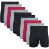 Gildan Men’s Underwear Covered Waistband Boxer Briefs, Multipack(Black/Garnet/Graphite (10-pack))