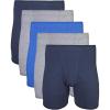 Gildan Men’s Underwear Covered Waistband Boxer Briefs, Multipack(Mixed Royal (5-pack))