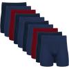Gildan Men’s Underwear Covered Waistband Boxer Briefs, Multipack(Navy/Metro Blue/Cardinal Red (10-pack))