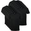 Gildan Men’s V-Neck T-Shirts, Multipack, Style G1103(Black (12-pack))