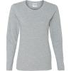 Gildan Women’s Heavy Cotton Long Sleeve T-Shirt, 2-Pack(Ash Grey)