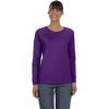 Gildan Women’s Heavy Cotton Long Sleeve T-Shirt, 2-Pack(Purple)