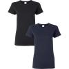 Gildan Women’s Heavy Cotton T-Shirt, Style G5000L, 2-Pack((1) Black + (1) Navy)