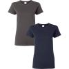 Gildan Women’s Heavy Cotton T-Shirt, Style G5000L, 2-Pack((1) Charcoal + (1) Navy)