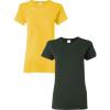 Gildan Women’s Heavy Cotton T-Shirt, Style G5000L, 2-Pack((1) Daisy + (1) Forest Green)