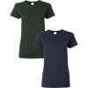 Gildan Women’s Heavy Cotton T-Shirt, Style G5000L, 2-Pack((1) Forest Green + (1) Navy)