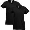 Gildan Women’s Heavy Cotton V-Neck T-Shirt, 2-Pack(Black)