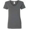 Gildan Women’s Heavy Cotton V-Neck T-Shirt, 2-Pack(Charcoal)