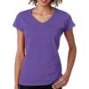 Gildan Women’s Heavy Cotton V-Neck T-Shirt, 2-Pack(Heather Purple)