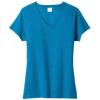 Gildan Women’s Heavy Cotton V-Neck T-Shirt, 2-Pack(Heather Sapphire)