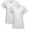 Gildan Women’s Heavy Cotton V-Neck T-Shirt, 2-Pack(White)