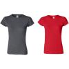 Gildan Womens Softstyle Cotton T-Shirt, Style G64000l, Multipack((1) Dark Heather + (1) Cherry Red)