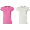 Gildan Womens Softstyle Cotton T-Shirt, Style G64000l, Multipack((1) White + (1) Royal)