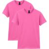 Gildan Womens Softstyle Cotton T-Shirt, Style G64000l, Multipack(Azalea (2-pack))