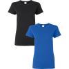 Gildan Womens Softstyle Cotton T-Shirt, Style G64000l, Multipack(Black+royal)