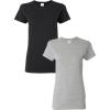 Gildan Womens Softstyle Cotton T-Shirt, Style G64000l, Multipack(Black-sportgrey)
