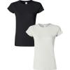 Gildan Womens Softstyle Cotton T-Shirt, Style G64000l, Multipack(Black+white)