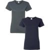 Gildan Womens Softstyle Cotton T-Shirt, Style G64000l, Multipack(Dark Heather-navy)