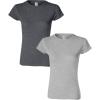 Gildan Womens Softstyle Cotton T-Shirt, Style G64000l, Multipack(Darkheather+sportgray)