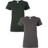 Gildan Womens Softstyle Cotton T-Shirt, Style G64000l, Multipack(Forestgreen-charcoal)