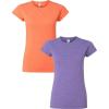 Gildan Womens Softstyle Cotton T-Shirt, Style G64000l, Multipack(Heatherorange+heatherpurple)