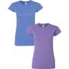 Gildan Womens Softstyle Cotton T-Shirt, Style G64000l, Multipack(Heatherroyal+heatherpurple)