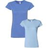 Gildan Womens Softstyle Cotton T-Shirt, Style G64000l, Multipack(Heatherroyal+lightblue)