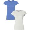 Gildan Womens Softstyle Cotton T-Shirt, Style G64000l, Multipack(Heatherroyal+white)