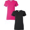 Gildan Womens Softstyle Cotton T-Shirt, Style G64000l, Multipack(Heliconia-black)