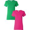 Gildan Womens Softstyle Cotton T-Shirt, Style G64000l, Multipack(Irishgreen-heliconia)