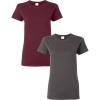 Gildan Womens Softstyle Cotton T-Shirt, Style G64000l, Multipack(Maroon-charcoal)
