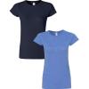 Gildan Womens Softstyle Cotton T-Shirt, Style G64000l, Multipack(Navy+heatherroyal)