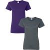 Gildan Womens Softstyle Cotton T-Shirt, Style G64000l, Multipack(Purple-darkheather)