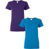 Gildan Womens Softstyle Cotton T-Shirt, Style G64000l, Multipack(Purple-sapphire)