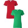 Gildan Womens Softstyle Cotton T-Shirt, Style G64000l, Multipack(Red-irishgreen)
