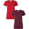 Gildan Womens Softstyle Cotton T-Shirt, Style G64000l, Multipack(Red-maroon)